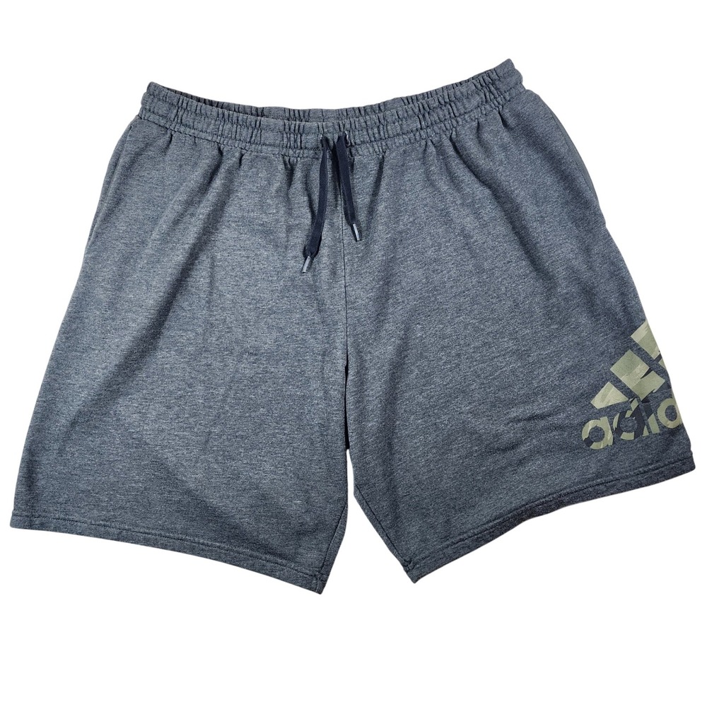 Adidas Mens Athletic Shorts Camo Logo Drawstring Gym Training 2XL